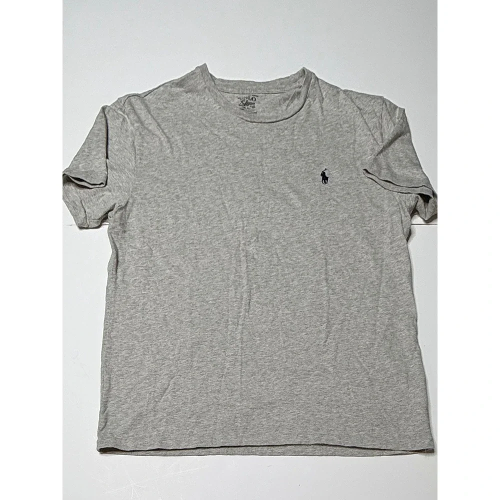 Polo Ralph Lauren Mens Medium Gray Crewneck Short Sleeve Pony Logo T-Shirt